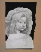 "Puppenporträt", 2010, Graphit, 50 x40 cm